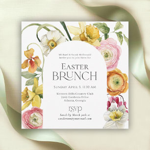 Frühling Garten Blumen Oster-Brunch Einladung
