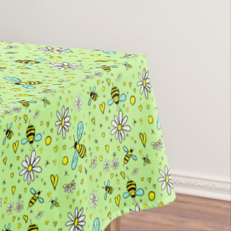Frühling glücklich tischdecke