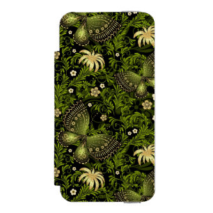 Frühling Grün-goldenes Muster Incipio Watson™ iPhone 5 Geldbörsen Hülle