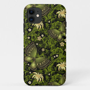 Frühling Grün-Goldmuster iPhone 11 Hülle