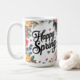 Frühling: "HAPPY SPRING" Kaffeetasse