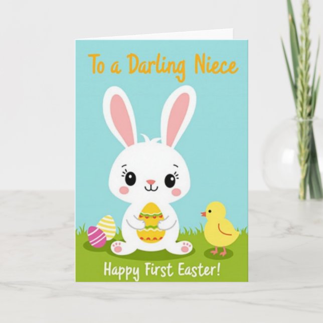 Frühling-Hasen-Feierkarte Karte (Vorderseite)