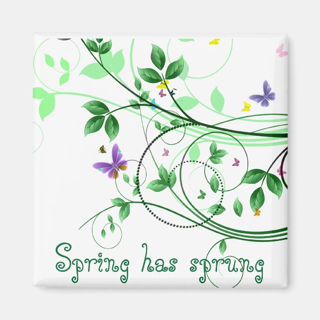 Frühling hat Frühling Magnet (Vorne)