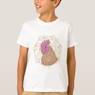 Frühling Hühnchen süße Blumenhenne T-Shirt