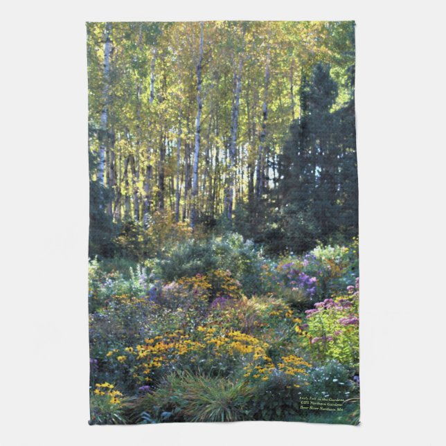 Frühling im Garten Geschirrtuch (Vertikal)