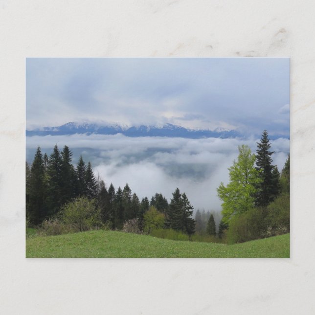 Frühling im Pieniner Gebirge Postkarte (Vorderseite)