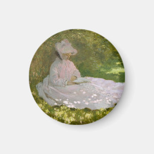 Frühling, impressionistisches Porträt, Claude Mone Magnet