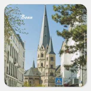 Frühling in Bonn Quadratischer Aufkleber