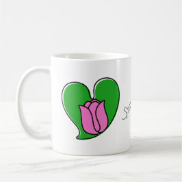 Frühling in der Liebe - Rosa Tulpen Kaffeetasse