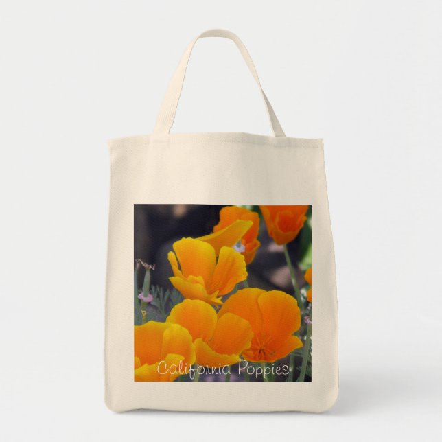 Frühling in Kalifornien Poppies Bio Tasche (Vorne)