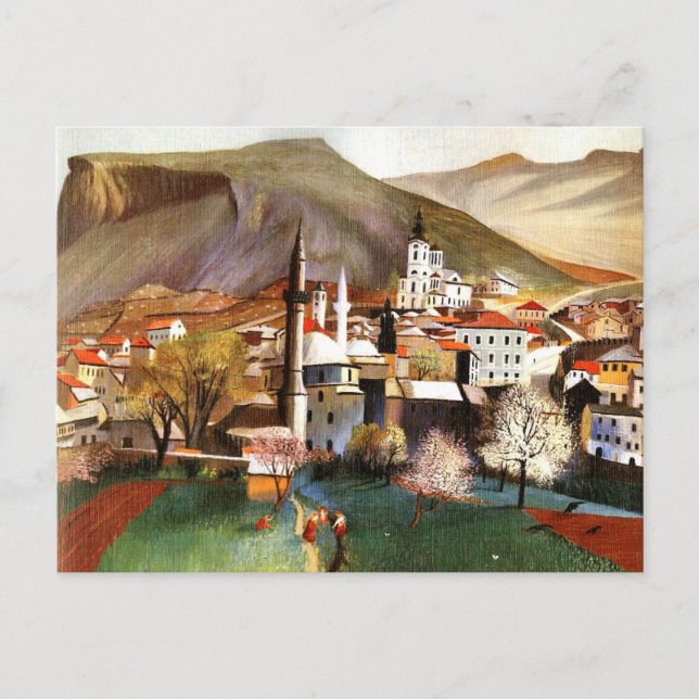 Frühling in Mostar Postkarte (Vorderseite)