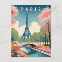 Frühling in Paris Frankreich Eiffelturm Retro Reis