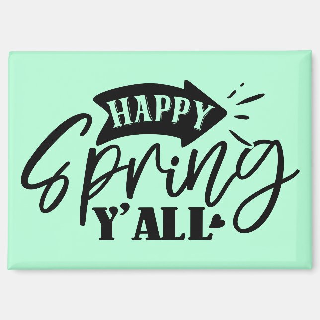 Frühling ist da Typography Design-49765 Magnet (Vorderseite)
