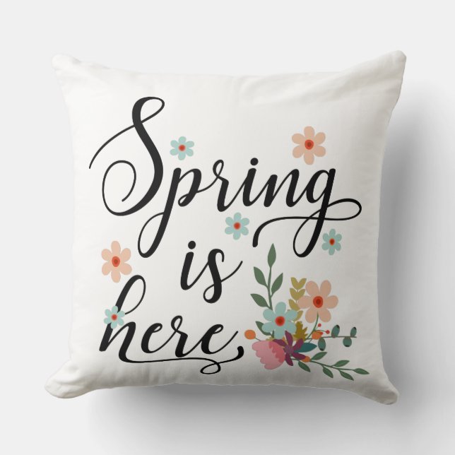Frühling ist hier kissen (Vorderseite)