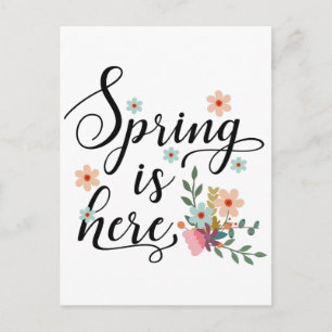 Frühling ist hier postkarte