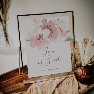 Frühling Kirschblüten Liebe ist süße Hochzeitsschi Poster