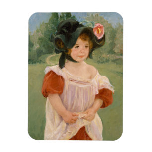 Frühling: Margot stehend in einem Garten   1900 Magnet