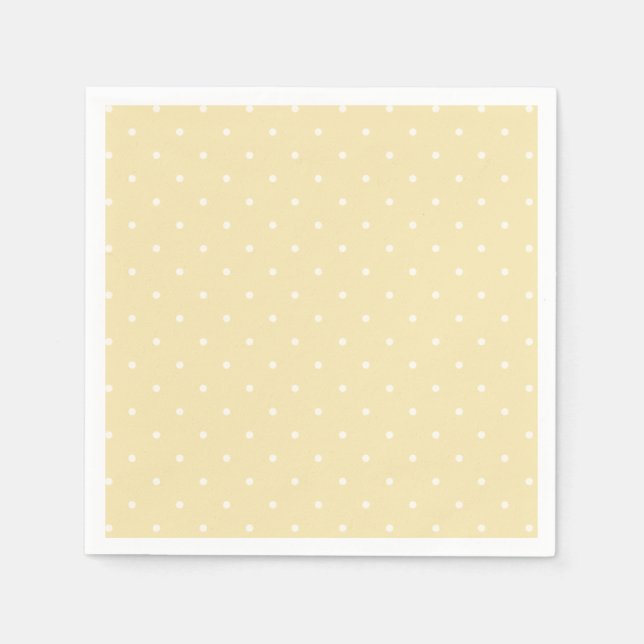 Frühling Polka Dots Micro | Buttercreme Serviette (Vorderseite)