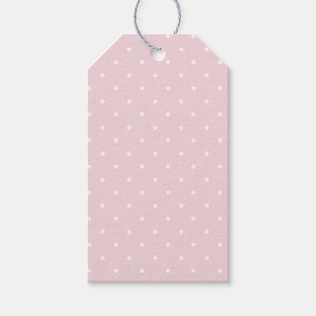 Frühling Polka Dots Micro | Soft Blush Geschenkanhänger (Vorderseite)