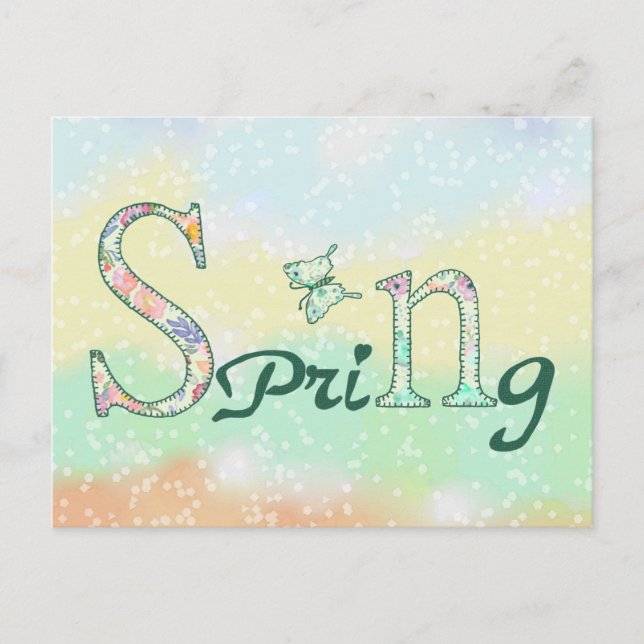 Frühling Postkarte (Vorderseite)