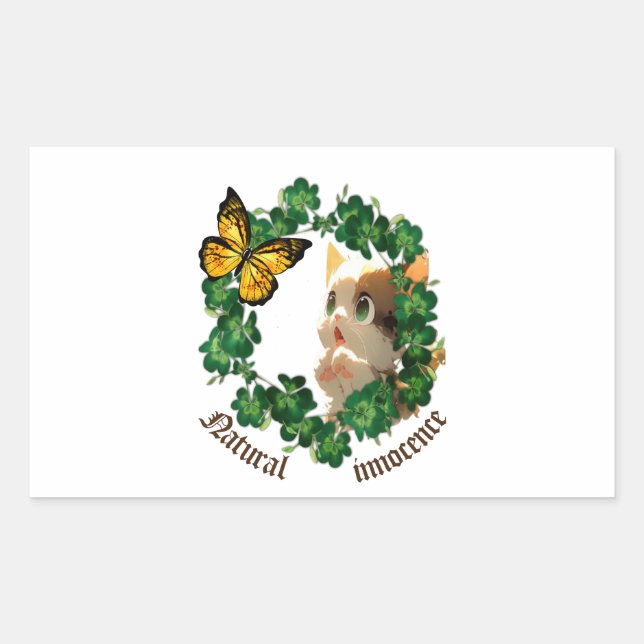 Frühling: Rechteckiger Aufkleber (Vorderseite)
