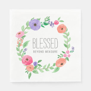 Frühling Rosa Floral Gesegnet über alle Maßen Serviette