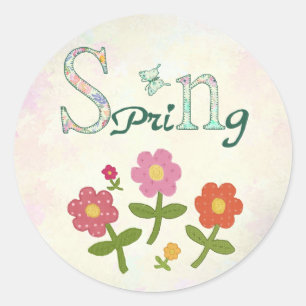 Frühling Runder Aufkleber