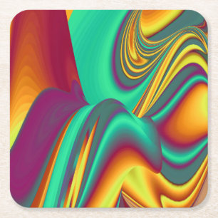 Frühling Sommer Herbst Blumen Magie Rechteckiger Pappuntersetzer