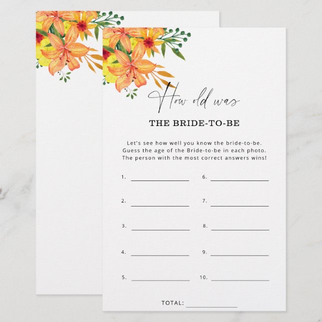 Frühling Sommer Wie alt war die Braut zu sein (Vorne/Hinten)