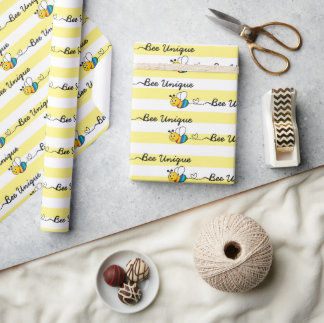 Frühling Süße Biene Einzigartiges Autismus-Bewusst Geschenkpapier