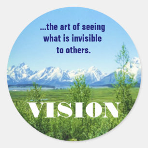 Frühling Tetons VISIONS-Aufkleber Runder Aufkleber