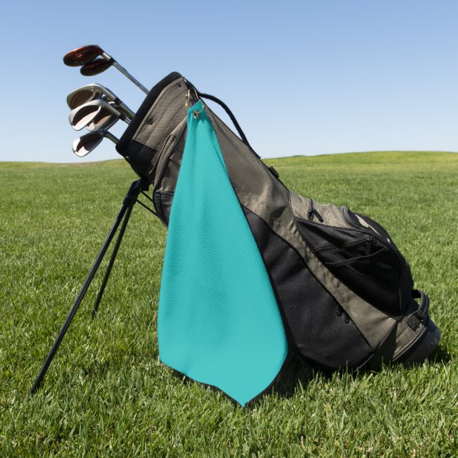 Frühling Türkis Blue Golfhandtuch (Gras)