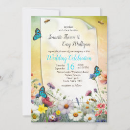 Frühling und Sommer blühen Florals Einladung