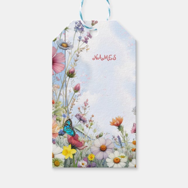 Frühling und Sommer blühen Florals Geschenkanhänger (Vorderseite)
