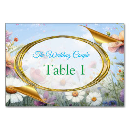 Frühling und Sommer blühen Florals Tischnummer