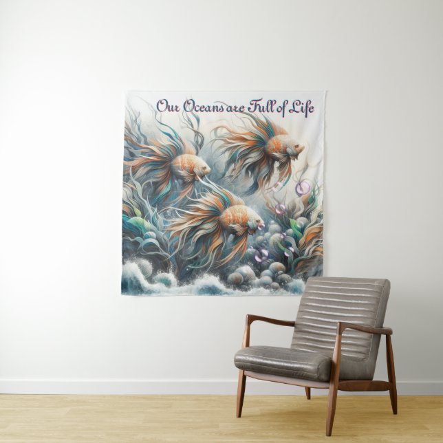 Frühling und Sommer blühen Florals Wandteppich (Beispiel)