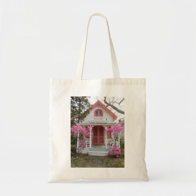 Frühling und Viktorianische Hütte - Martha's Viney Tragetasche (Vorne)