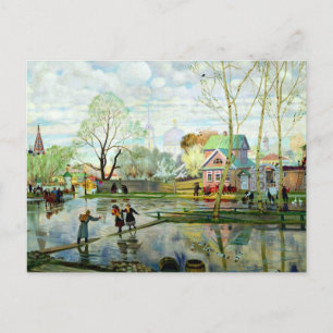 Frühling von Boris Kustodiev Postkarte