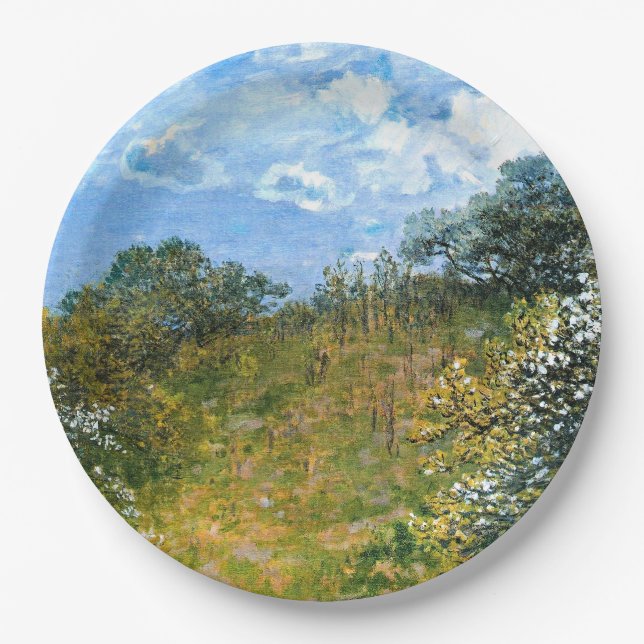 Frühling von Claude Monet Pappteller (Vorderseite)