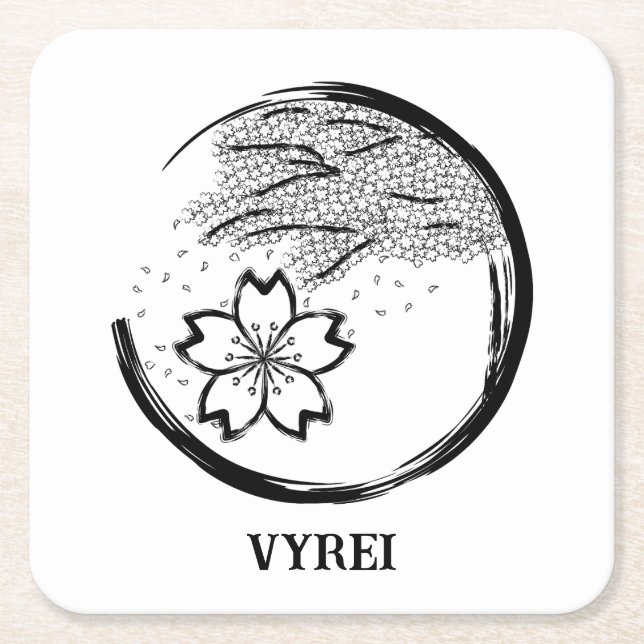 Frühling-Wappen Rechteckiger Pappuntersetzer (Vorderseite)