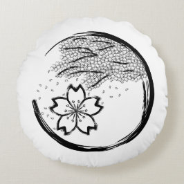 Frühling-Wappen Rundes Kissen