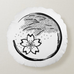 Frühling-Wappen Rundes Kissen