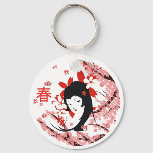 Frühlinggeisha-Schlüsselanhänger Schlüsselanhänger