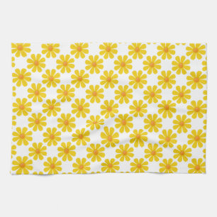 Frühlinggelbe Blumen für die Küche Handtuch