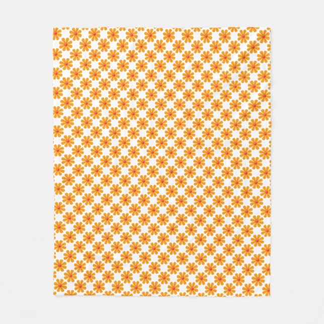 Frühlingorange Blume für die Wohngestaltung Fleecedecke (Vorderseite)