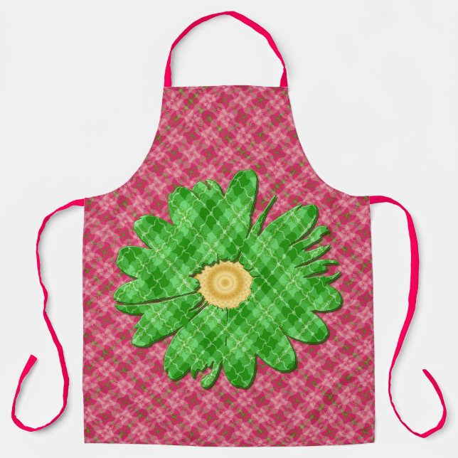 Frühlingrosa grün schürze (Vorderseite)
