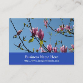 Frühlingrosa Magnolia-Blume Visitenkarte