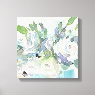 Frühlings-Anordnung - Aquarell-Blumenstrauß Leinwanddruck