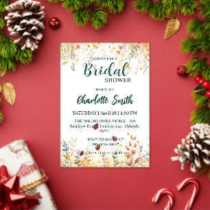 Frühlings-Aquarell-Marienkäfer-Blumen-Wildblumen-N Acryleinladungen