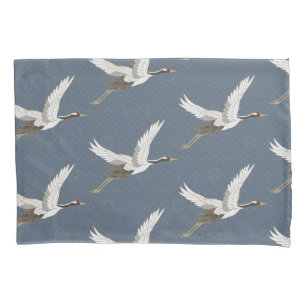 Frühlings-blaue Fliegen-Kräne Kissenbezug